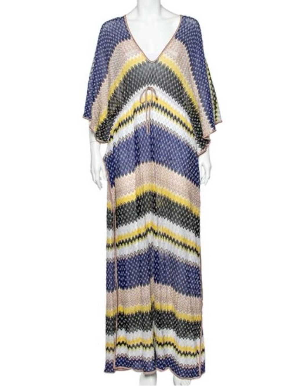 Missoni Mare Multicolor Patterned Lurex Knit Kaftan